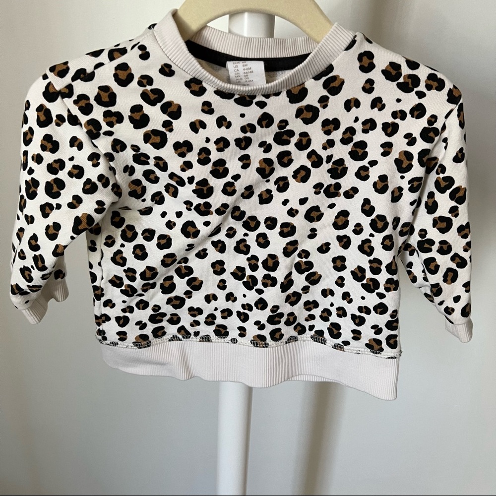 3-6 Months Leopard H&M Terrycloth Sweatshirt